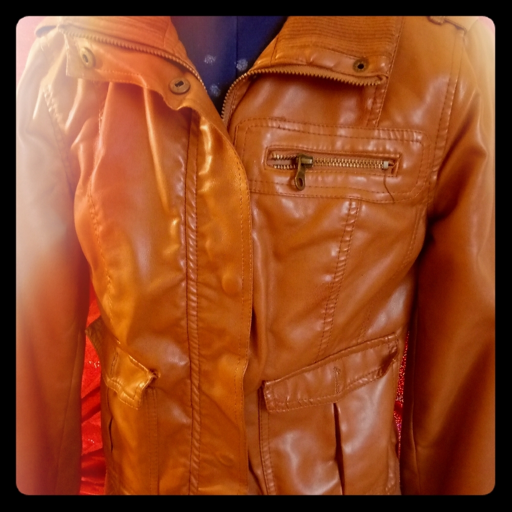 Women's leather coat